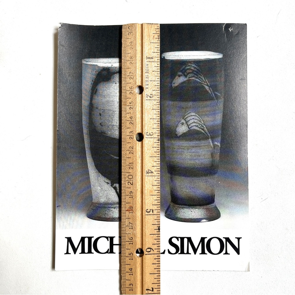 Michael Simon Ceramic Tumbler Exhibit Postcard 1997 - Picture 3 of 6